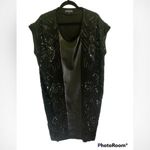 Sachin & Bibi black beadwork cocktail dress Damaged